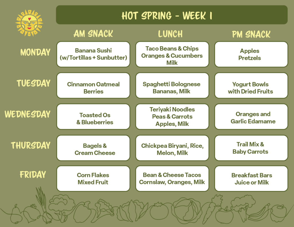 Spring Menu May 2026