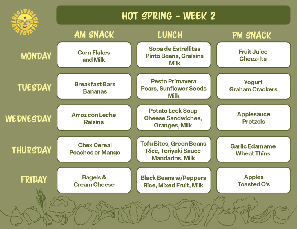 Spring Menu 2 May 2026